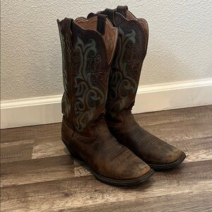 Justin Boots Brown Leather Western Boots